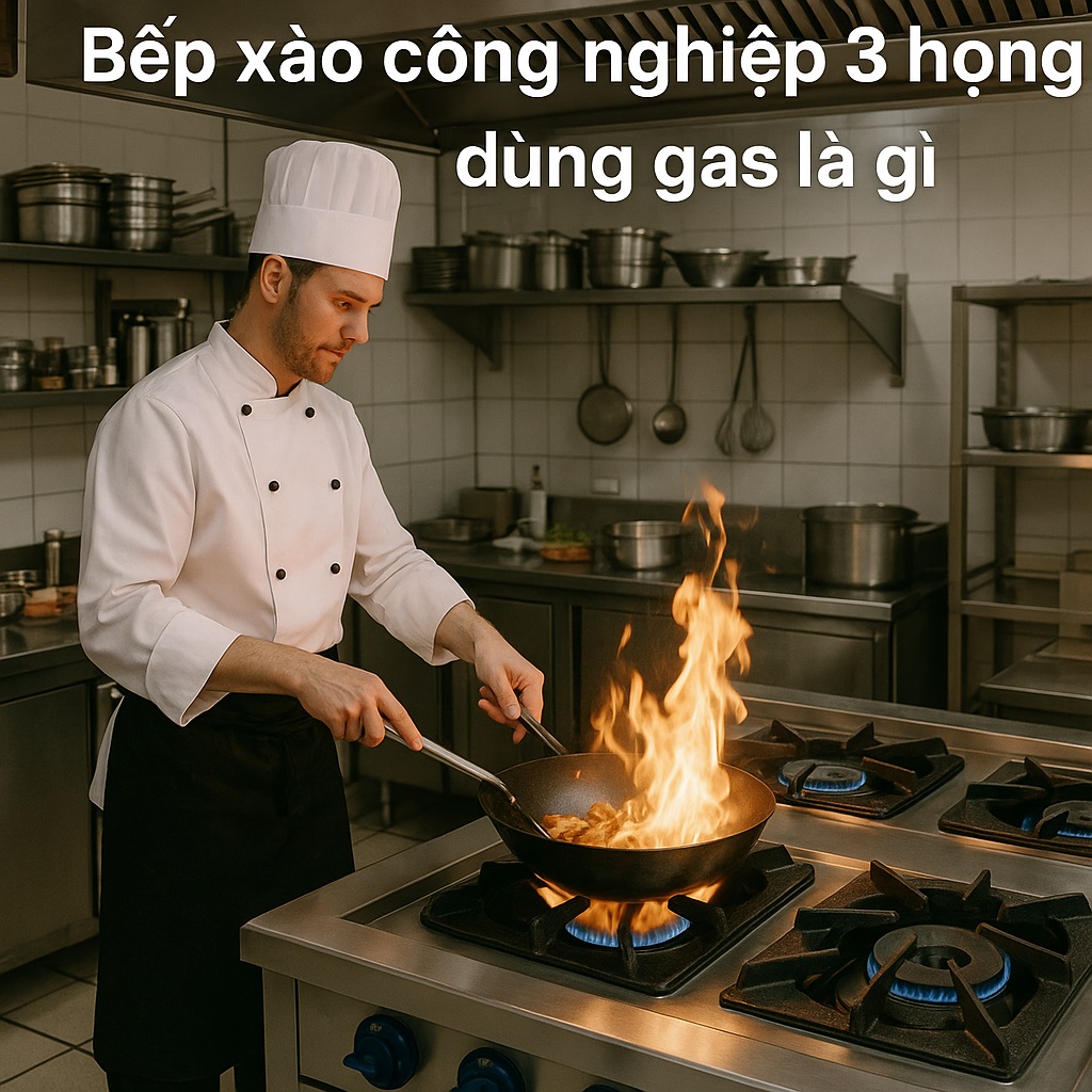 Bếp xào công nghiệp 3 họng dùng gas là gì Bếp xào công nghiệp 3 họng dùng gas là gì