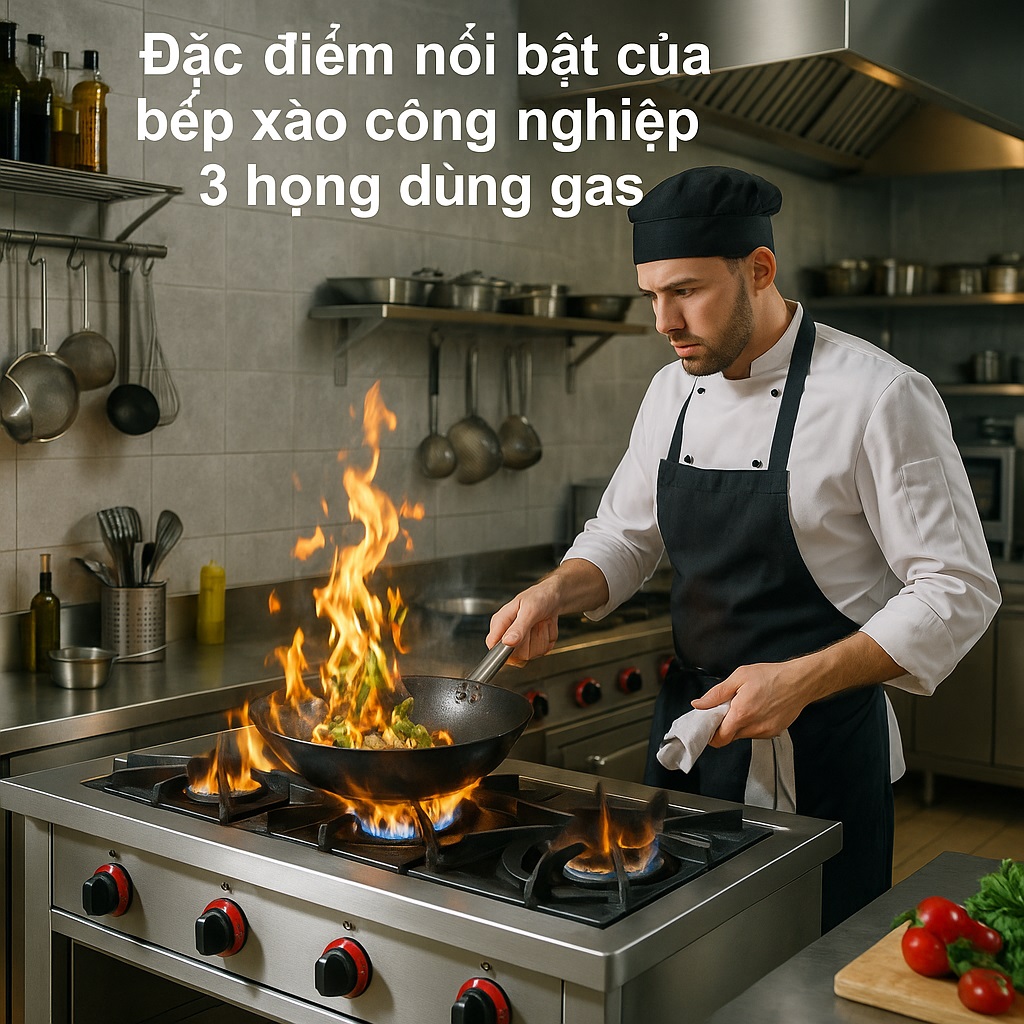Đặc điểm nổi bật của bếp xào công nghiệp 3 họng dùng gas Đặc điểm nổi bật của bếp xào công nghiệp 3 họng dùng gas