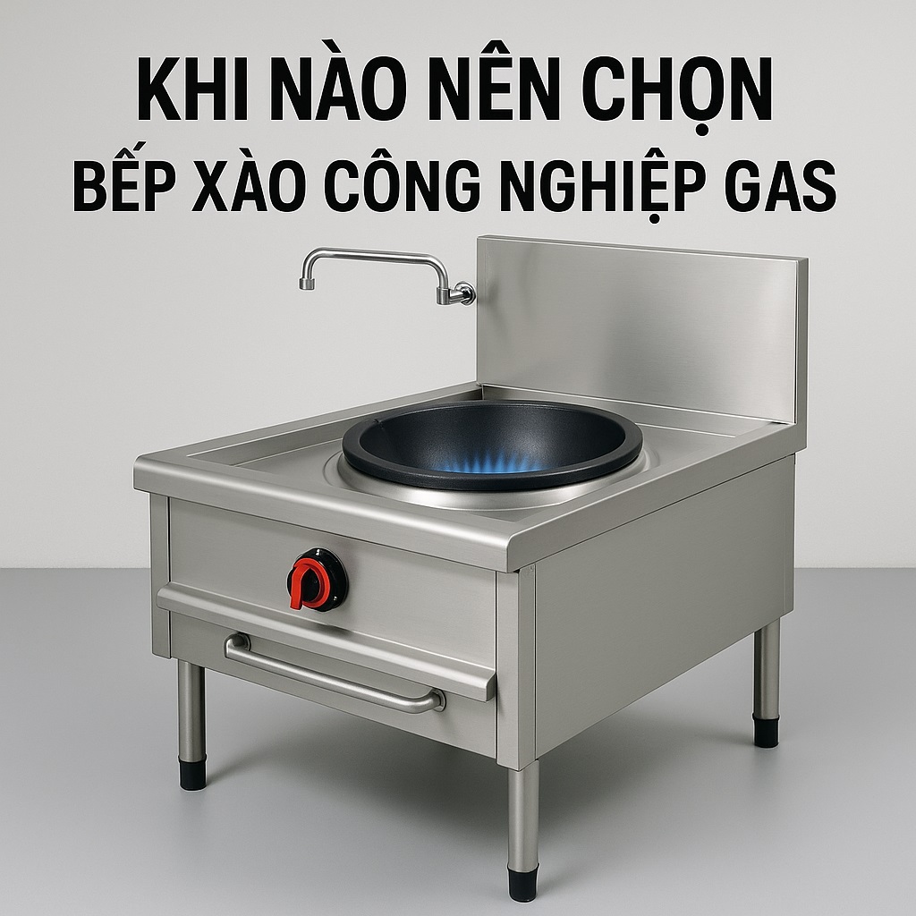 Khi nào nên chọn bếp xào công nghiệp gas, khi nào nên chọn bếp xào điện từ Khi nào nên chọn bếp xào công nghiệp gas, khi nào nên chọn bếp xào điện từ