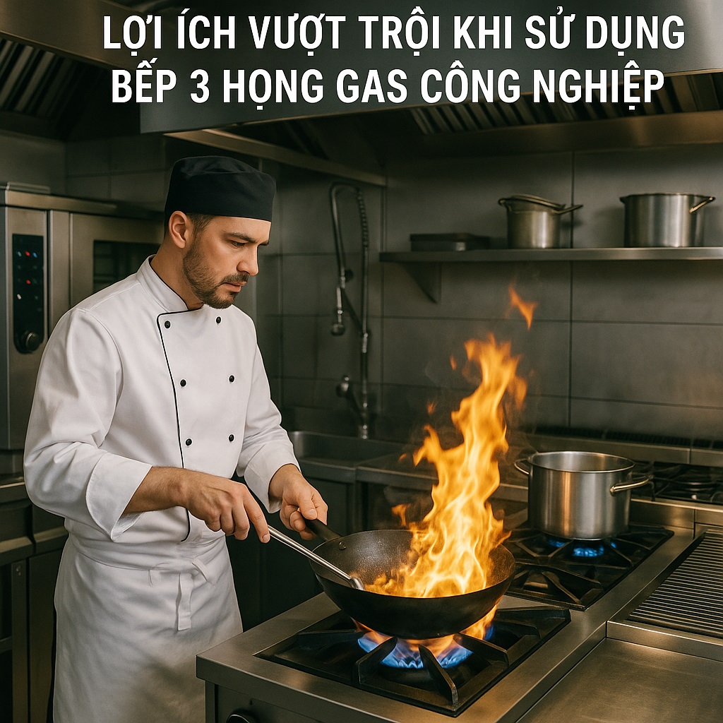 Lợi ích vượt trội khi sử dụng bếp 3 họng gas công nghiệp Lợi ích vượt trội khi sử dụng bếp 3 họng gas công nghiệp