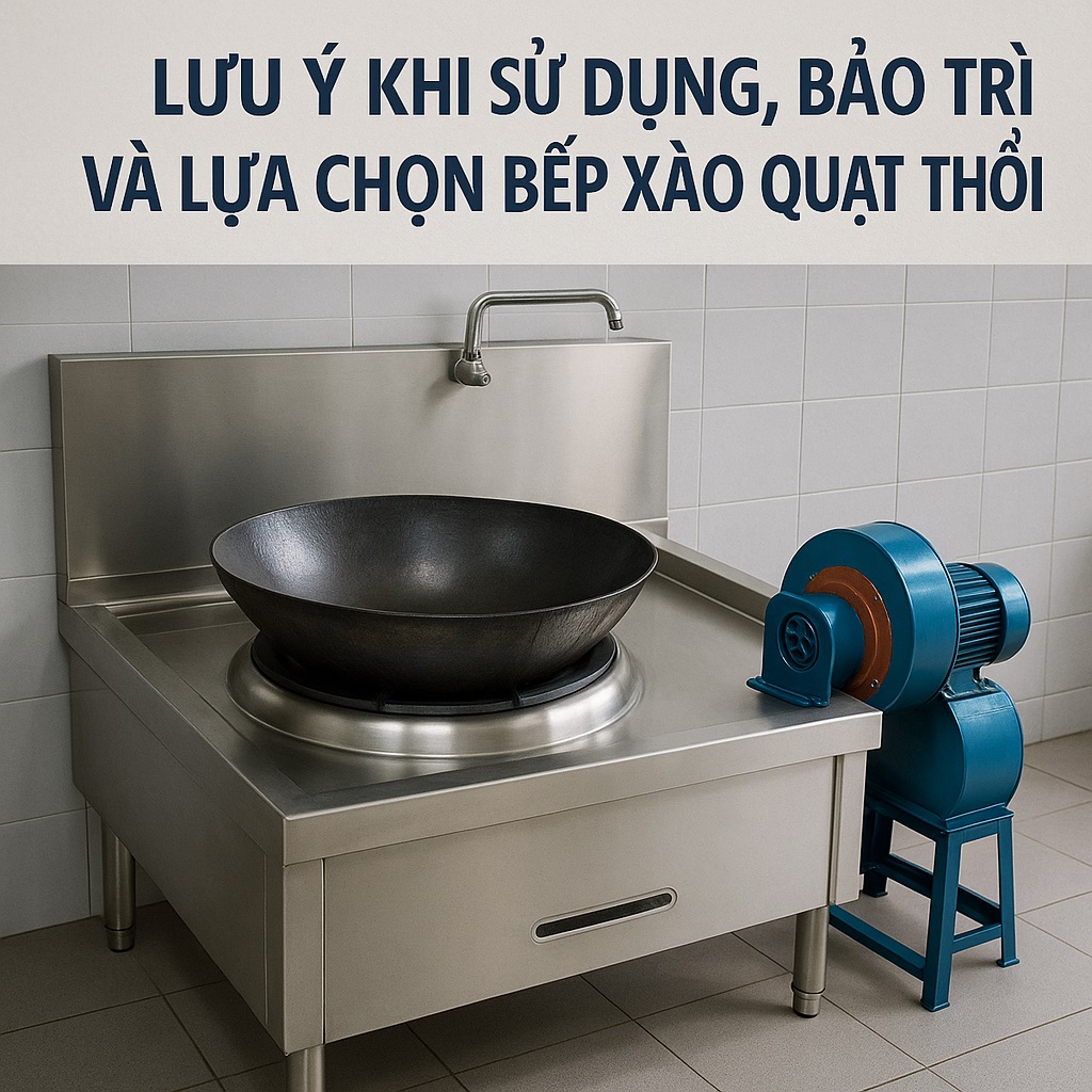Lưu ý khi sử dụng, bảo trì và lựa chọn bếp xào quạt thổi Lưu ý khi sử dụng, bảo trì và lựa chọn bếp xào quạt thổi