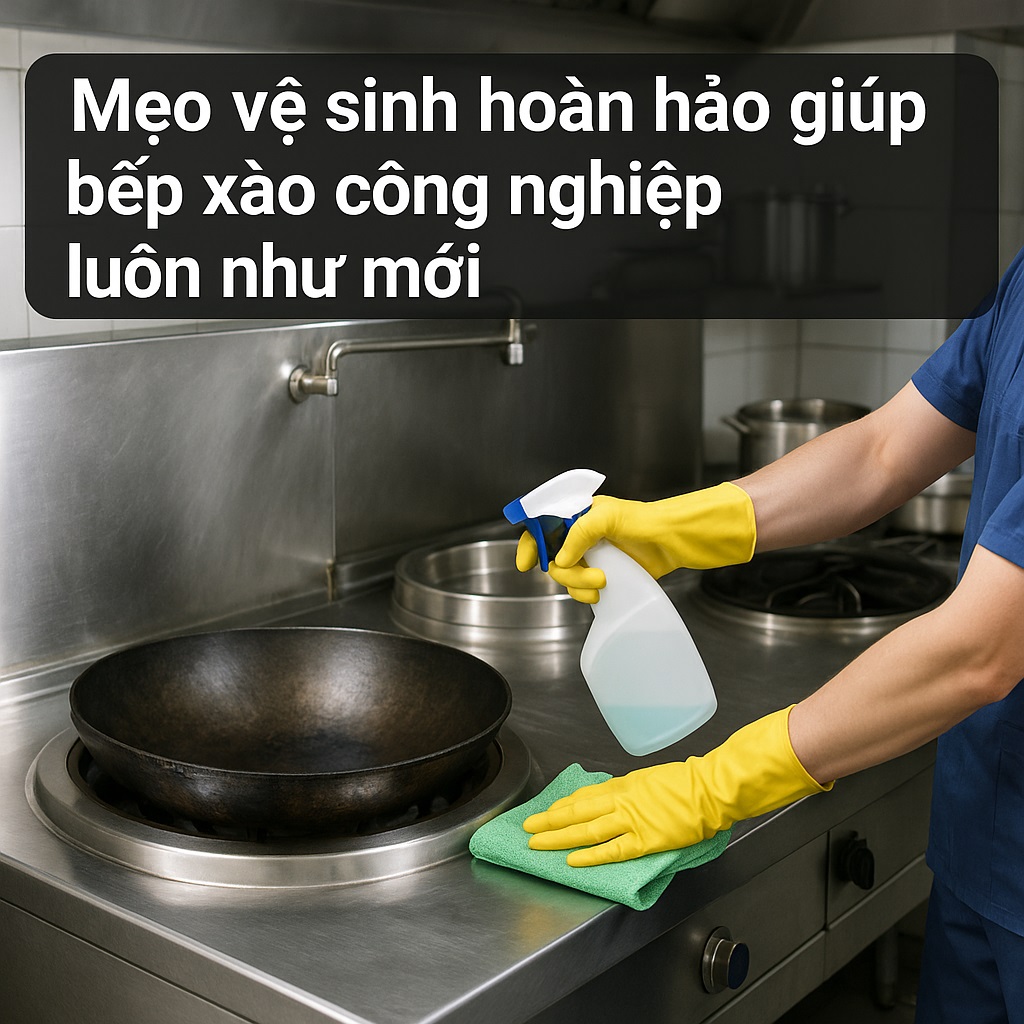 Mẹo vệ sinh hoàn hảo giúp bếp xào công nghiệp luôn như mới Mẹo vệ sinh hoàn hảo giúp bếp xào công nghiệp luôn như mới