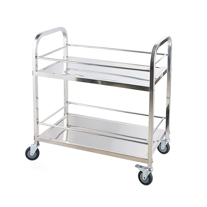 Xe đẩy inox 2 tầng