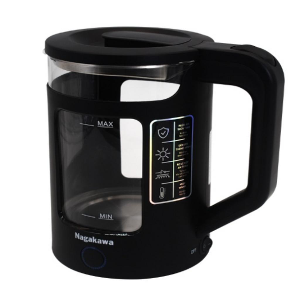 Tổng quan về Ấm siêu tốc thủy tinh 1.7L Nagakawa NAG0317