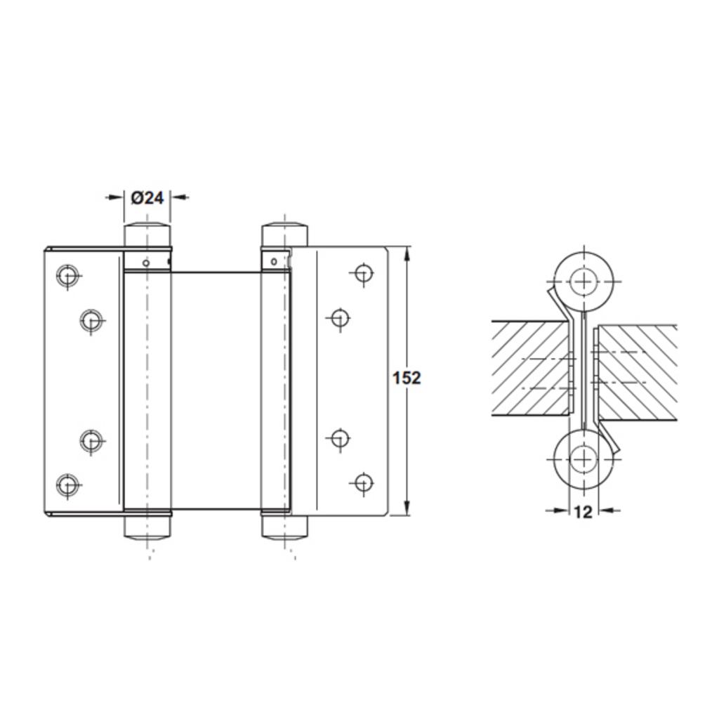 Thông số kỹ thuật Bản lề Hafele 927.97.030