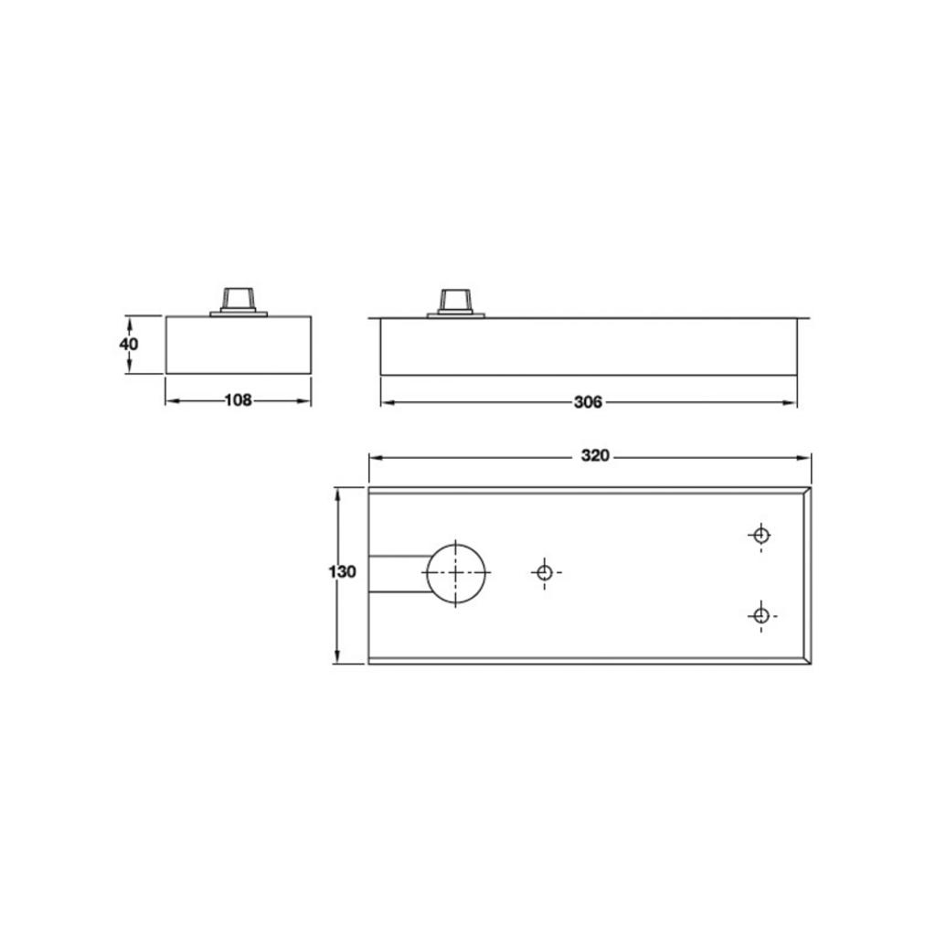 Thông số kỹ thuật của Bản Lề Sàn 80Kg EN2 Hafele 932.79.020