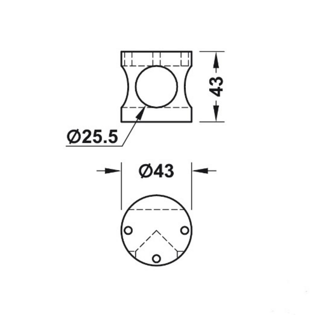 Thông số kỹ thuật của Bas Nối Chữ T Nhà Vệ Sinh Công Cộng Hafele 988.98.070