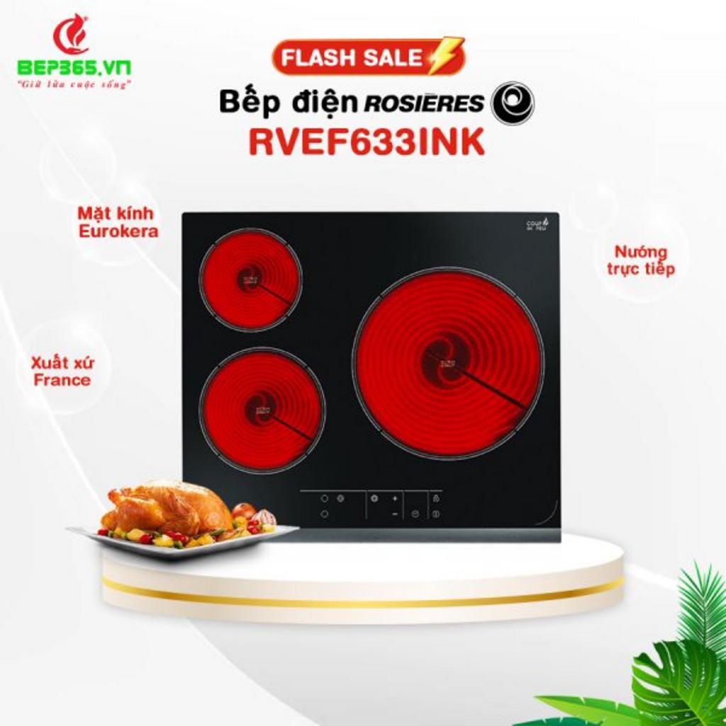 Bếp điện 3 vùng nấu Rosieres RVEF633INK