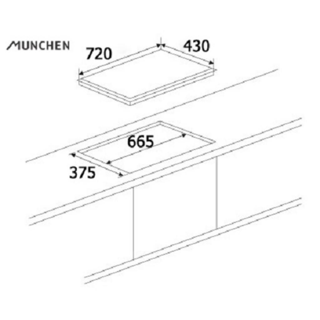 Thông số kỹ thuật bếp từ đôi Munchen GM8999 lắp âm
