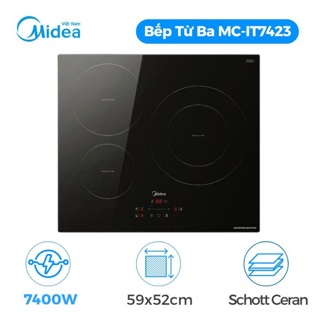1. Giới thiệu chung về Bếp điện từ Midea 3 vùng nấu MC-IT7423 lắp âm