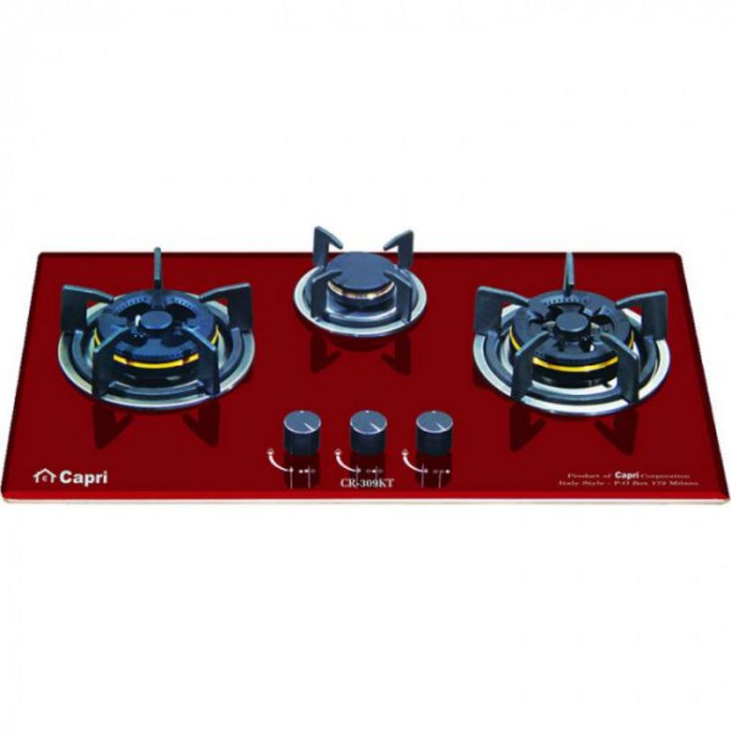 Giới thiệu sản phẩm Bếp gas 3 lò Capri CR 309KT - đỏ