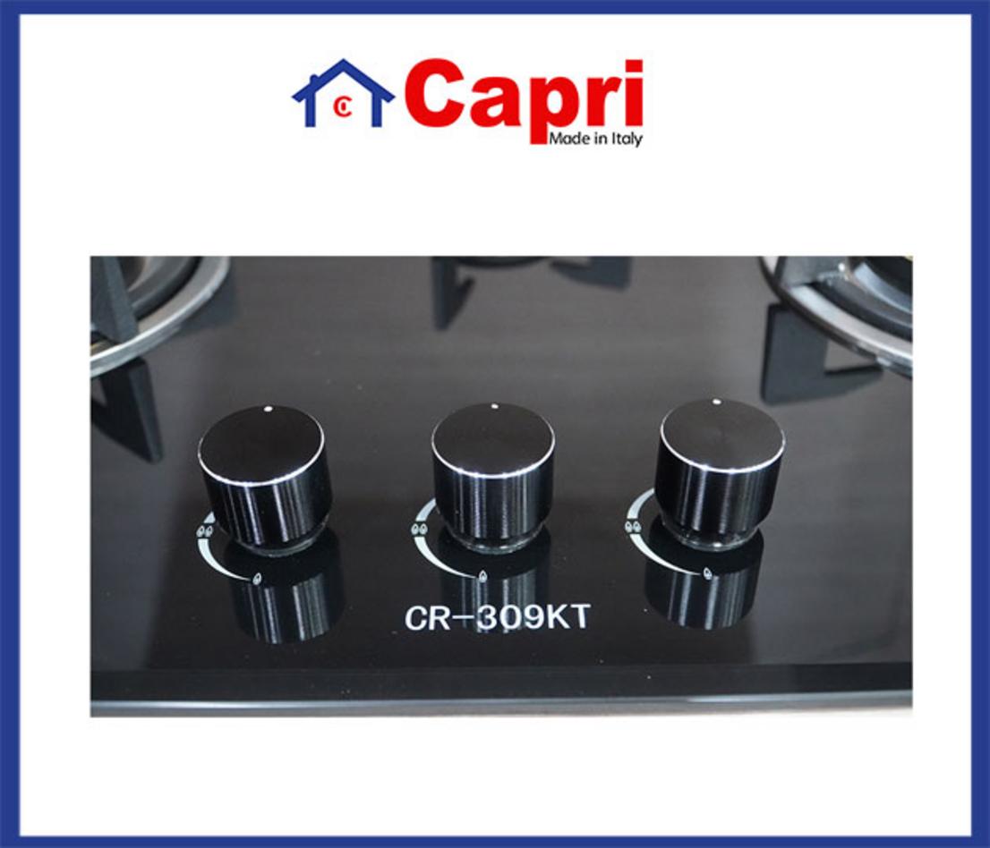 Thông số kỹ thuật chi tiết của Bếp gas 3 lò Capri CR 309KT - đỏ
