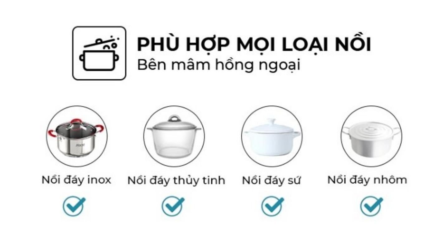 3.2. Mặt kính Eurokera bền bỉ