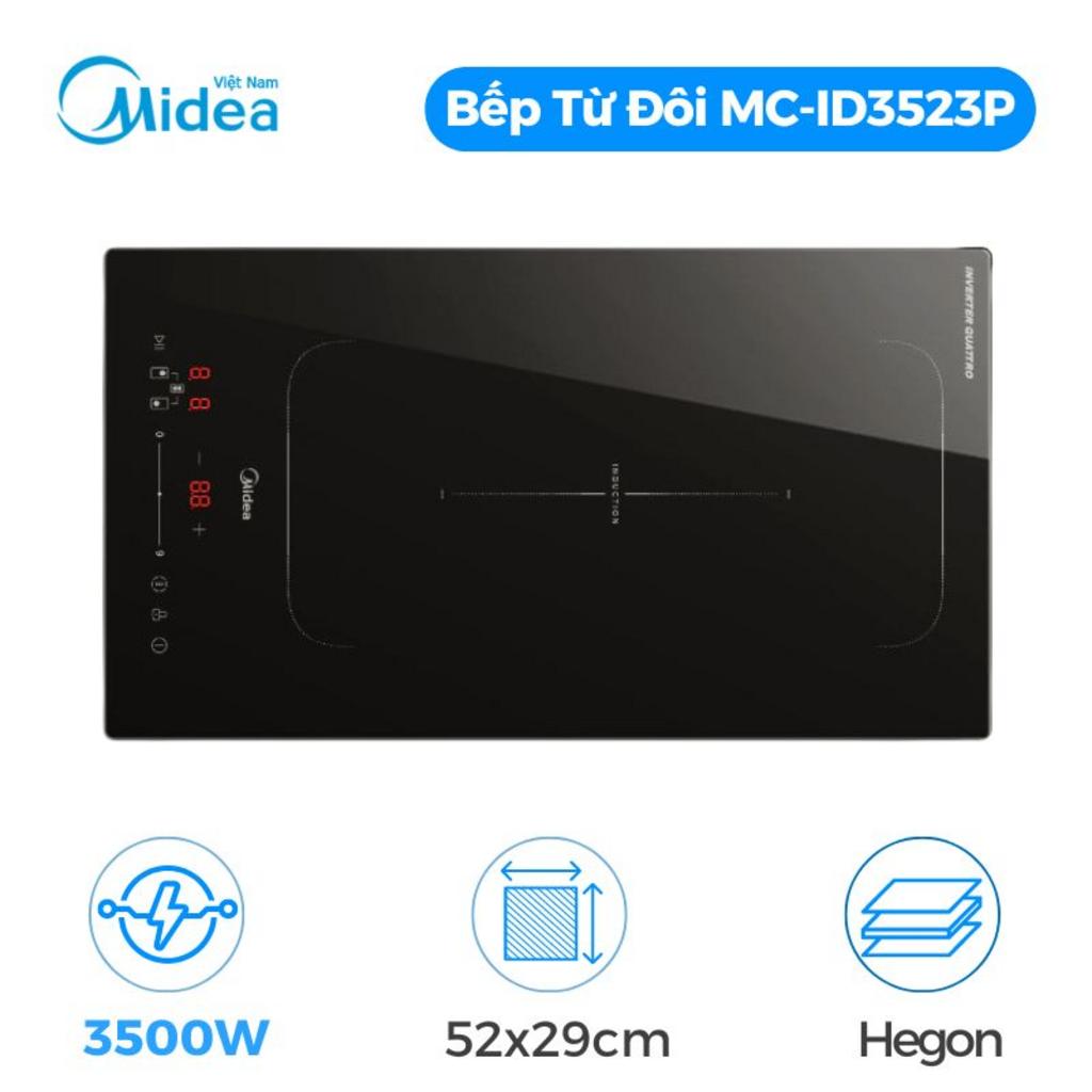 Tổng quan về bếp điện từ đôi Midea MC-ID3523P lắp âm