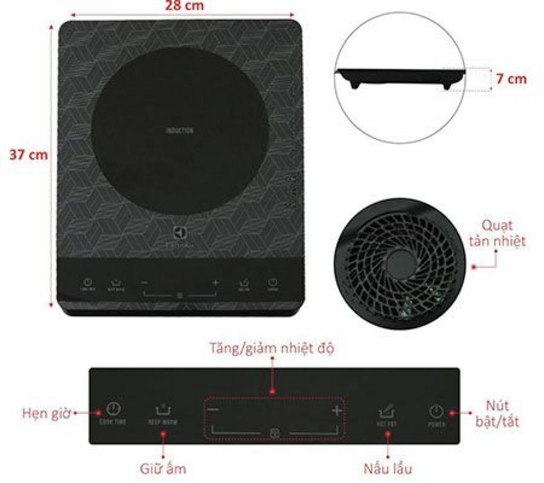 Tổng quan về bếp từ kết hợp hồng ngoại Electrolux ETD29PKB