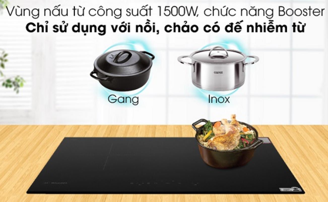 3.2 Hai vùng nấu đa năng phù hợp mọi loại nồi