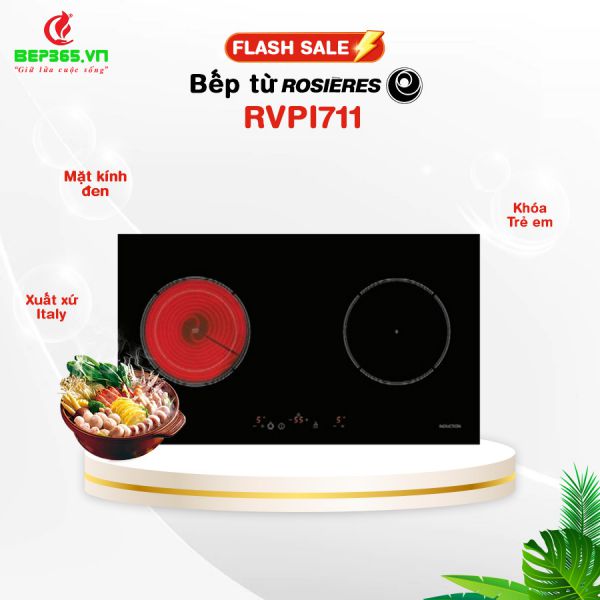 Bếp kết hợp 1 từ 1 điện Rosieres RVPI711