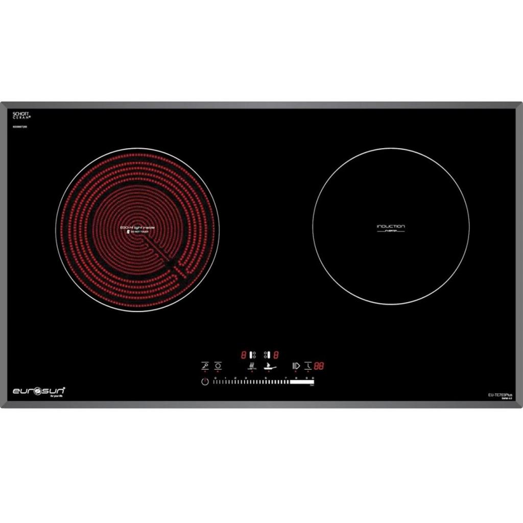 Tổng quan về Bếp từ kết hợp hồng ngoại 2 vùng nấu Eurosun EU-TE703PLUS