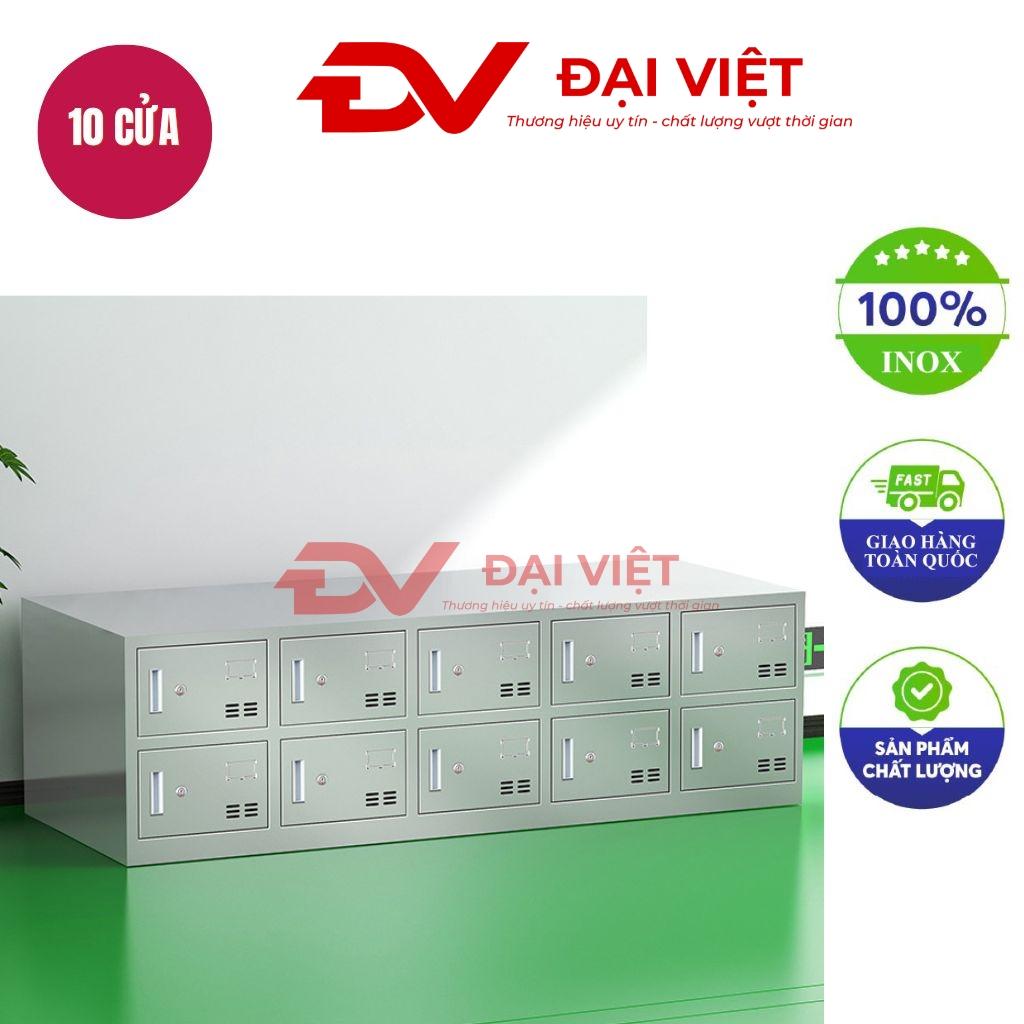 Tủ giày inox 10 hộc 1500x300x450mm