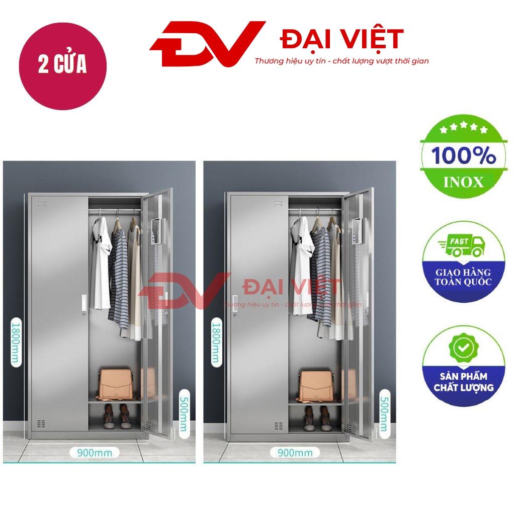 Tủ quần áo inox 2 cửa 1800x900x500mm