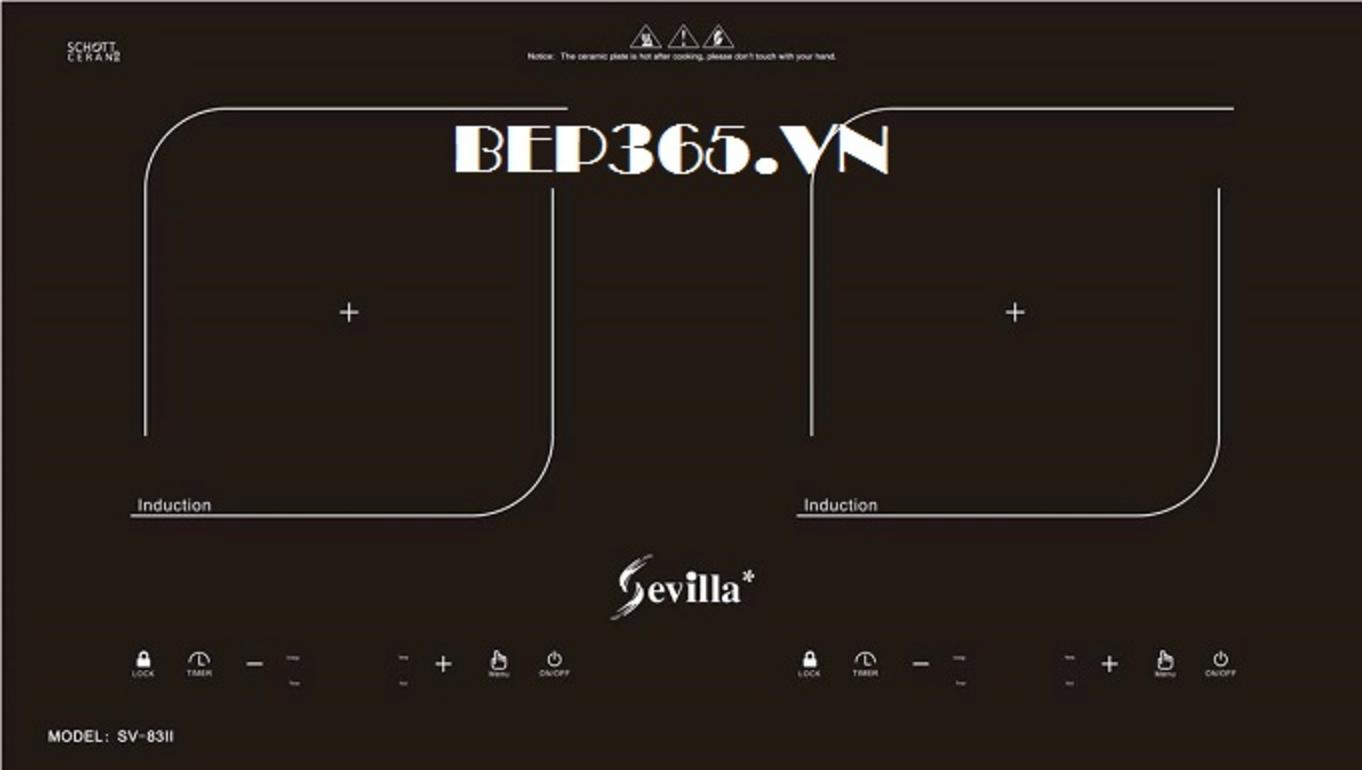 Tổng quan về Bếp từ đôi Sevilla SV-83II lắp âm