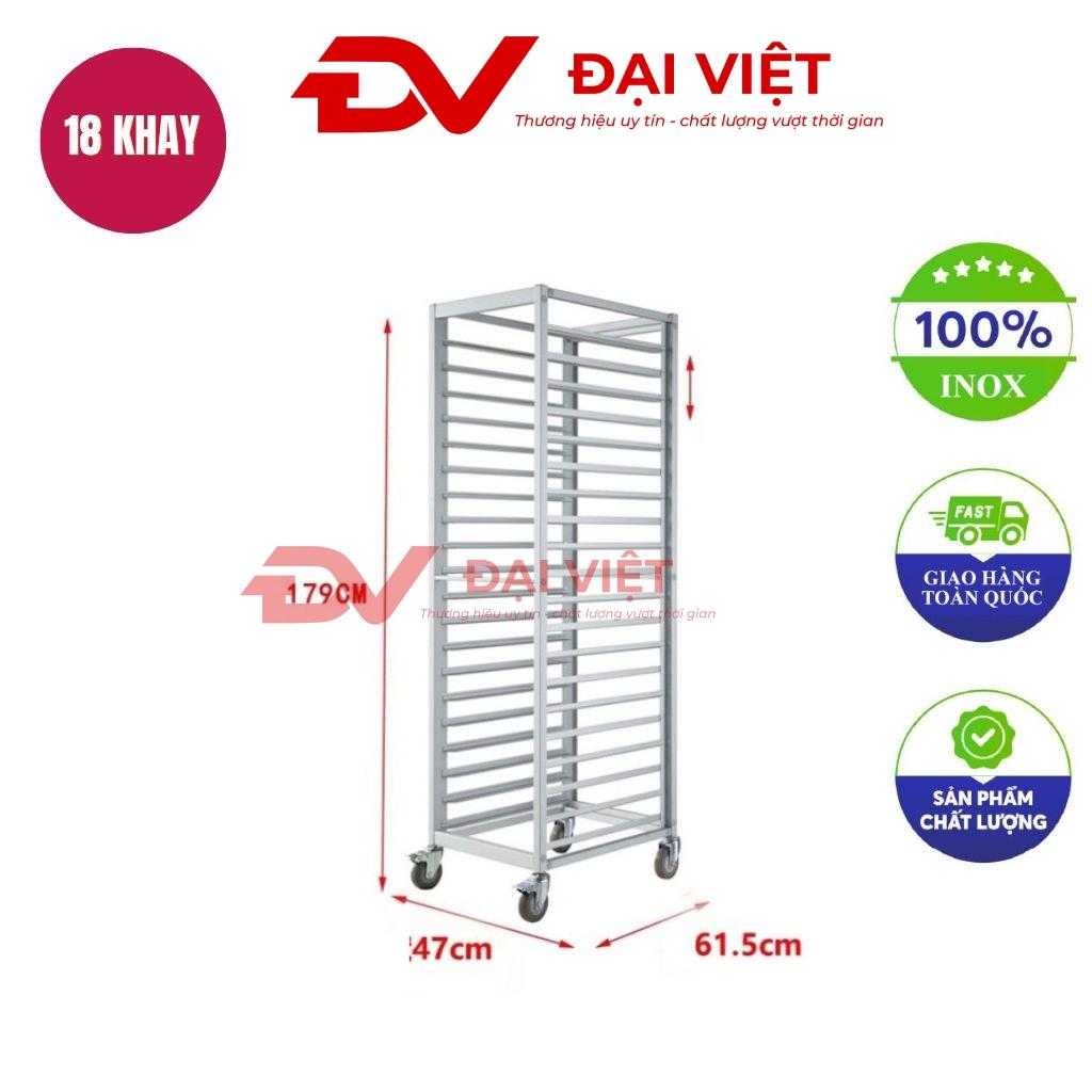 Xe đẩy khay nướng bánh 18 tầng 1 hàng