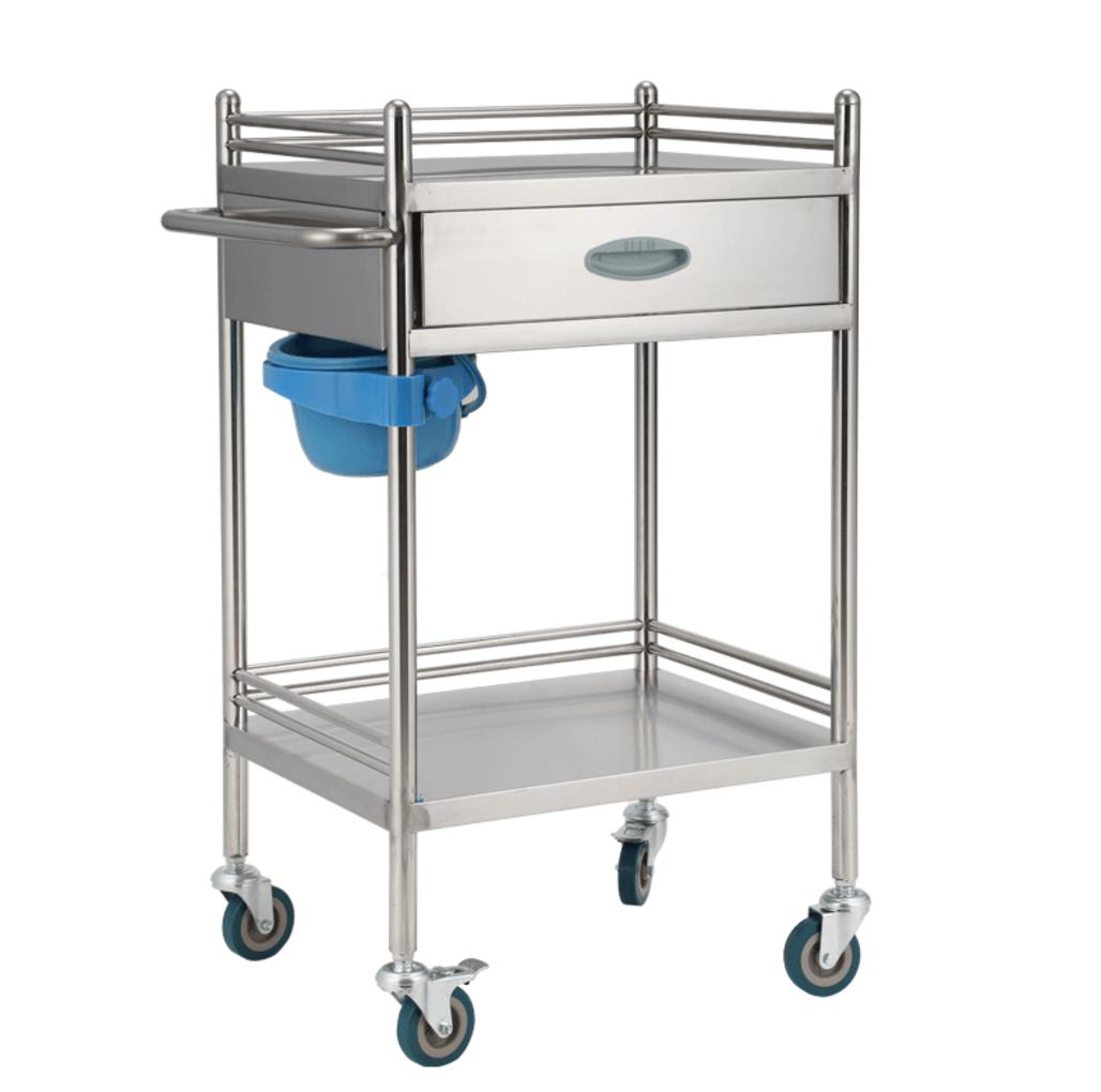 Thiết kế tiện lợi của xe đẩy y tế 2 tầng 500x400x860mm