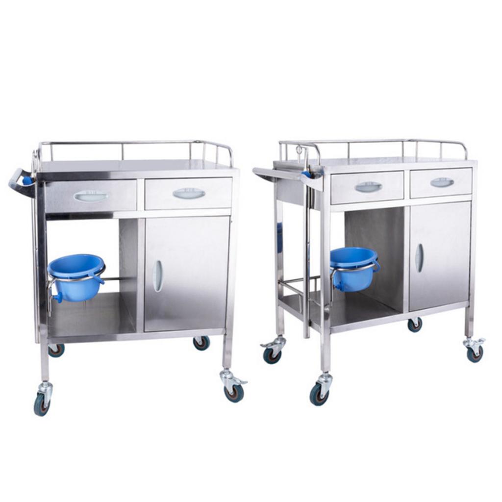 Thông số kỹ thuật xe đẩy thuốc inox 1 cửa 2 ngăn kéo
