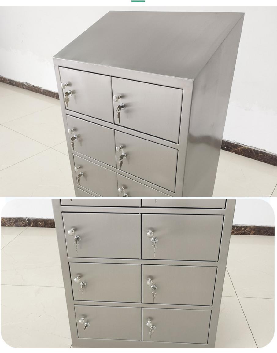 Chi tiết phần khung inox 304 mối hàn TIG và phần khóa riêng biệt của tủ giày