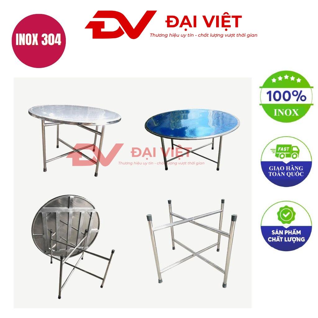 Tổng quan về sản phẩm bàn tròn inox chân rời 1200x750mm