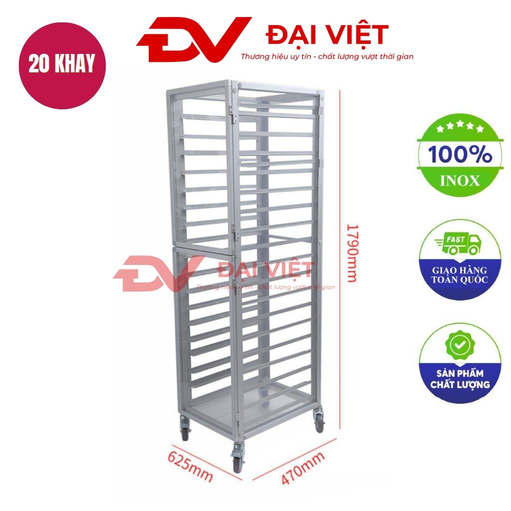 Xe đẩy khay nướng bánh 20 tầng 1 hàng