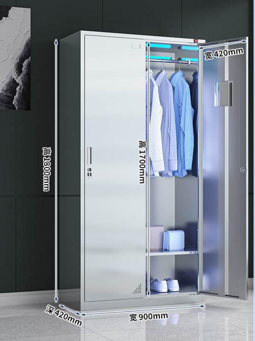 Bản thiết kế kỹ thuật chi tiết tủ quần áo inox 2 cửa 1800x420x900mm với kích thước và cấu tạo