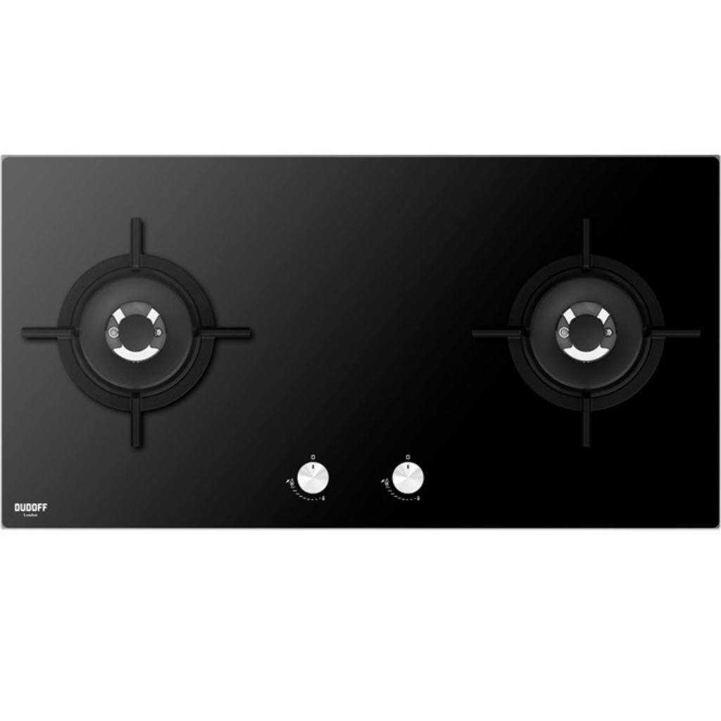 Bản vẽ kỹ thuật bếp gas âm Dudoff Gaia 02m1 với các kích thước chi tiết