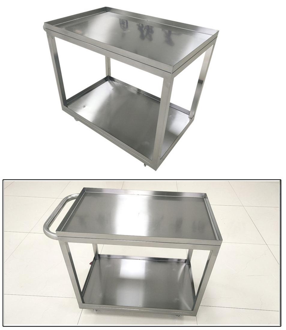 Bản vẽ kỹ thuật chi tiết xe đẩy inox 2 tầng 750x480x750mm