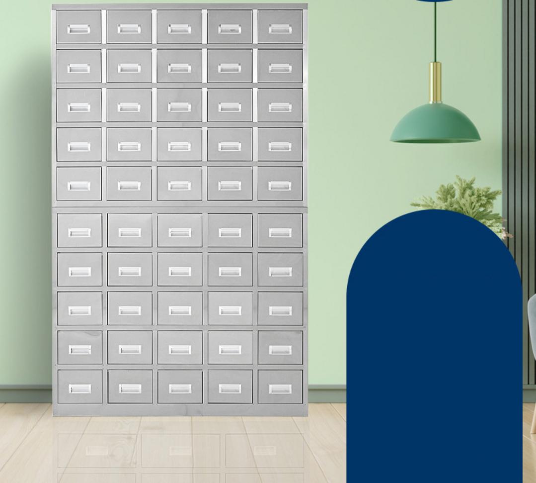 Bản vẽ kỹ thuật tủ thuốc đông y inox 50 ngăn 1800x500x900mm chi tiết kích thước bản vẽ kỹ thuật