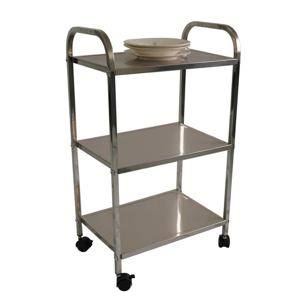 Bản vẽ kỹ thuật xe đẩy inox 3 tầng 550x310x785mm