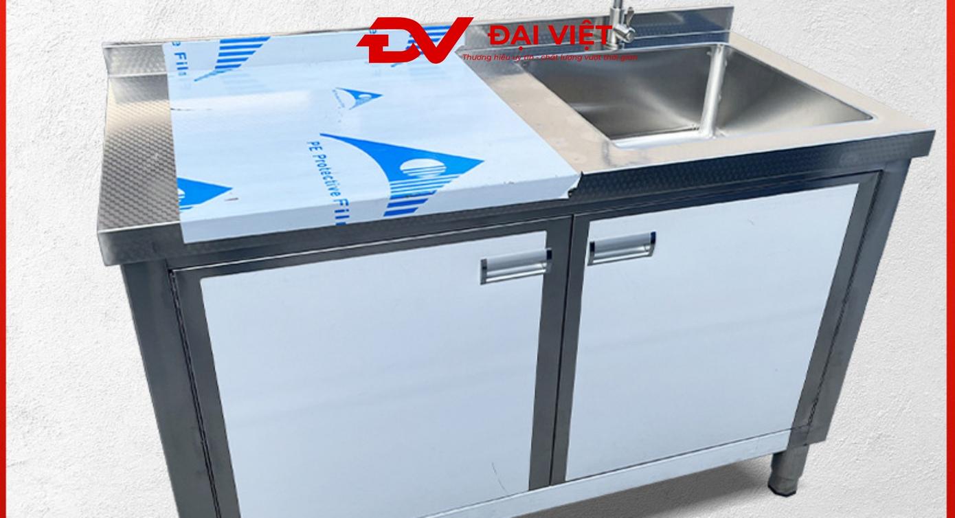 Bảng so sánh tủ inox có bồn rửa chén tích hợp của cơ khí đại việt với sản phẩm cùng loại trên thị trường