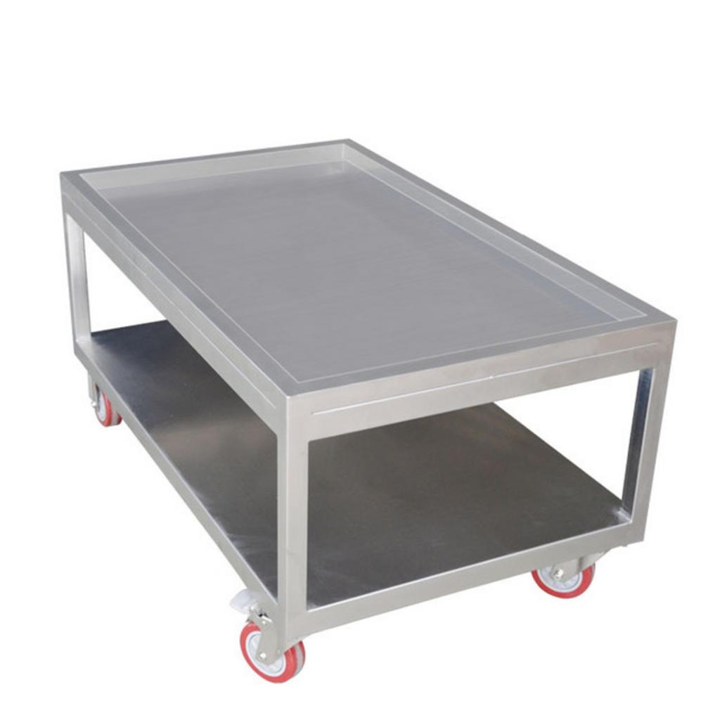 Bảng so sánh xe đẩy inox 2 tầng 400x600x400mm với sản phẩm inox 201 và bánh xe thông thường