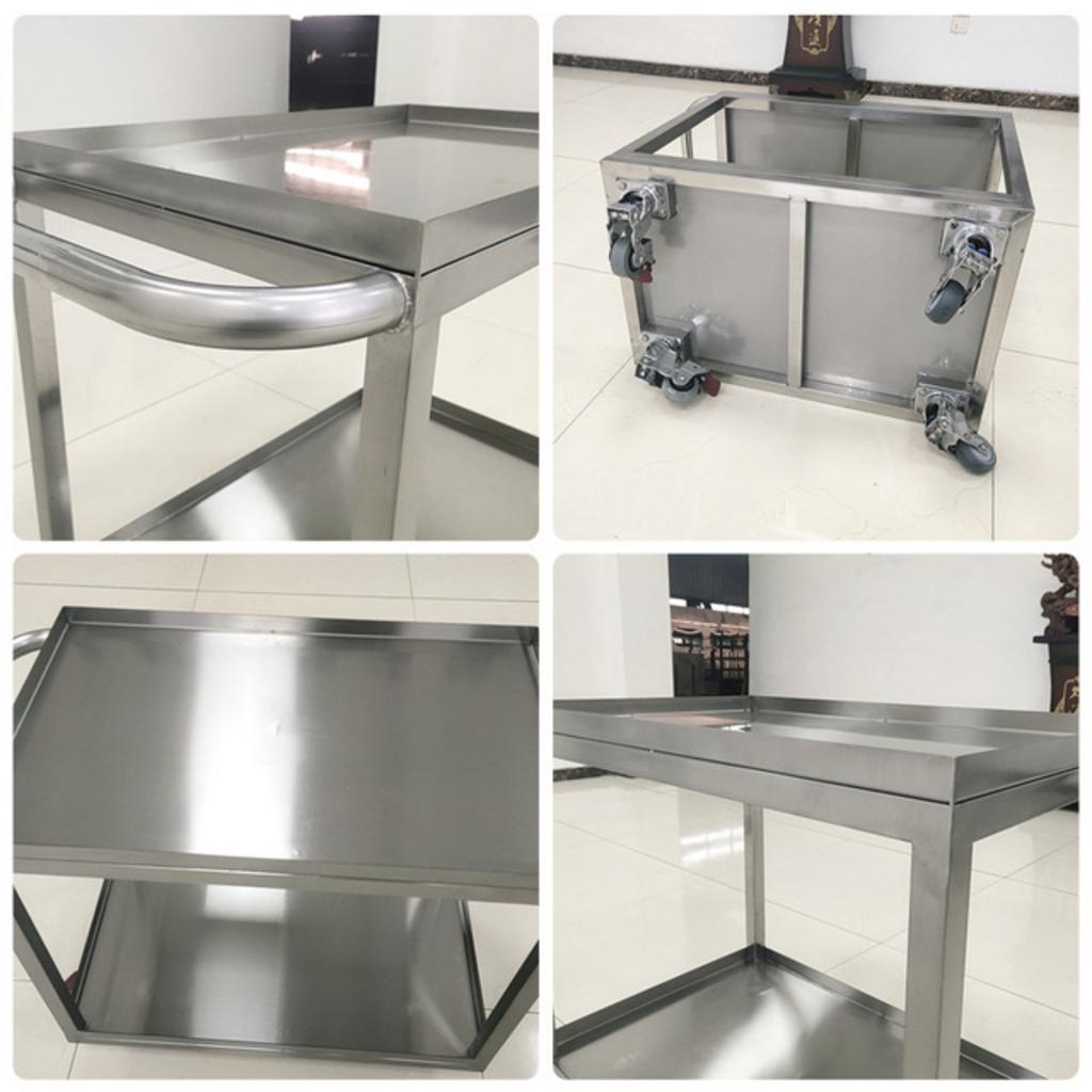 Bảng so sánh xe đẩy inox 2 tầng 750x480x750mm với các sản phẩm inox khác