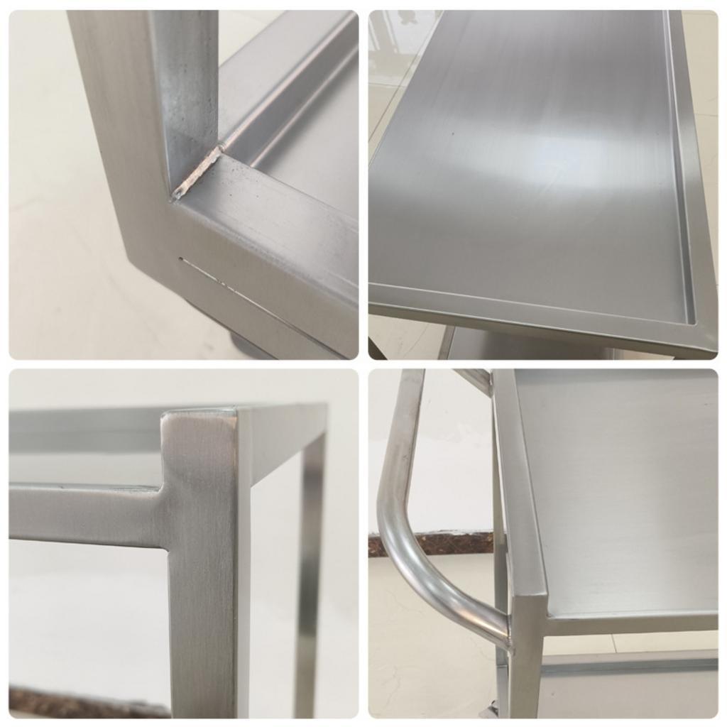 Thiết kế tiện lợi của xe đẩy inox 2 tầng 800x600x800mm