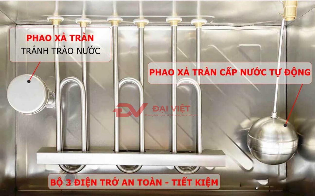 Thông số kỹ thuật Tủ nấu cơm 6 khay điện không hẹn giờ