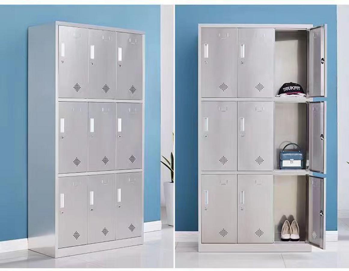 Bảng thông số kỹ thuật tủ quần áo inox 9 cửa 1800x400x900mm chi tiết vật liệu và kết cấu