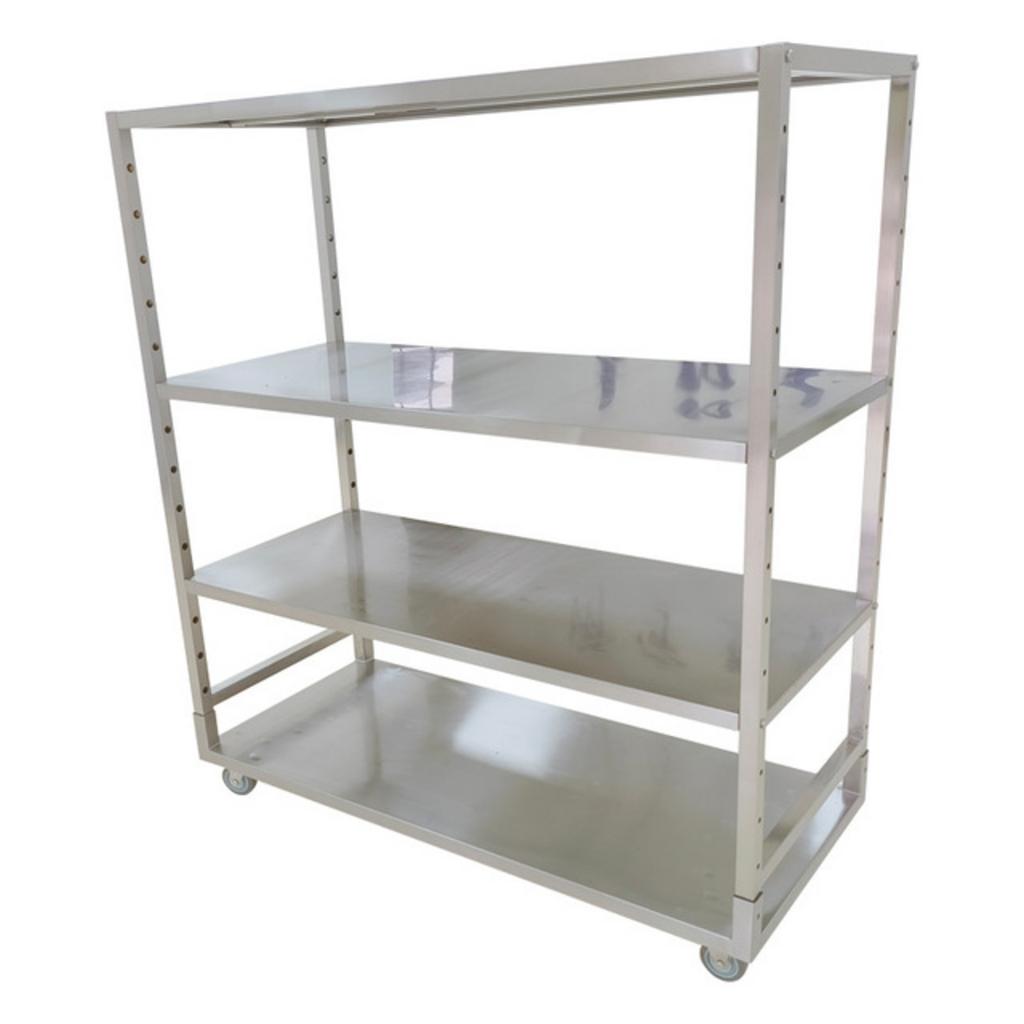 Bảng thông số kỹ thuật xe đẩy 3 tầng inox với kích thước và vật liệu chi tiết