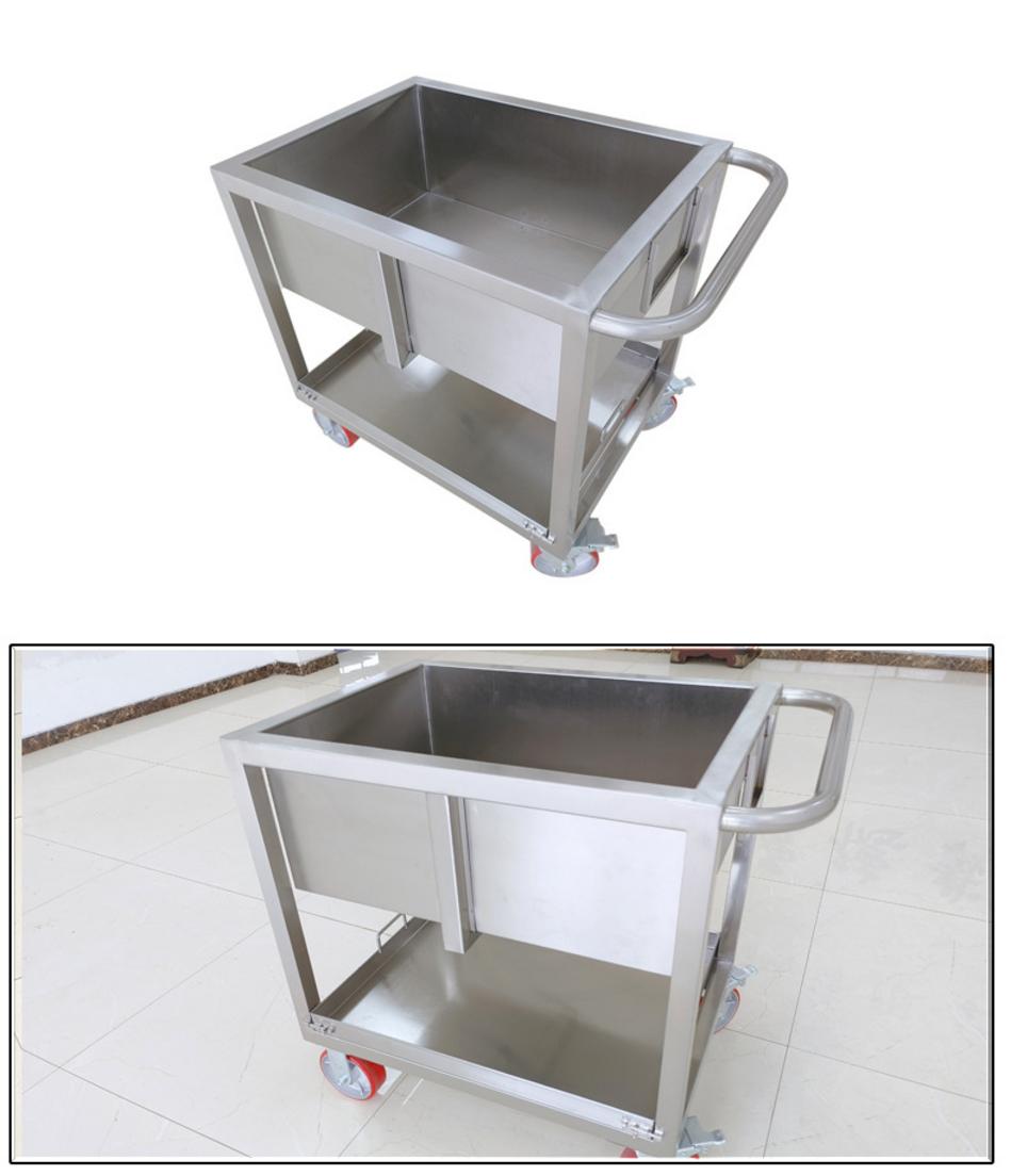 Bảng ưu điểm xe đẩy inox 2 tầng 700x500x800mm với biểu tượng chất liệu di chuyển bảo hành