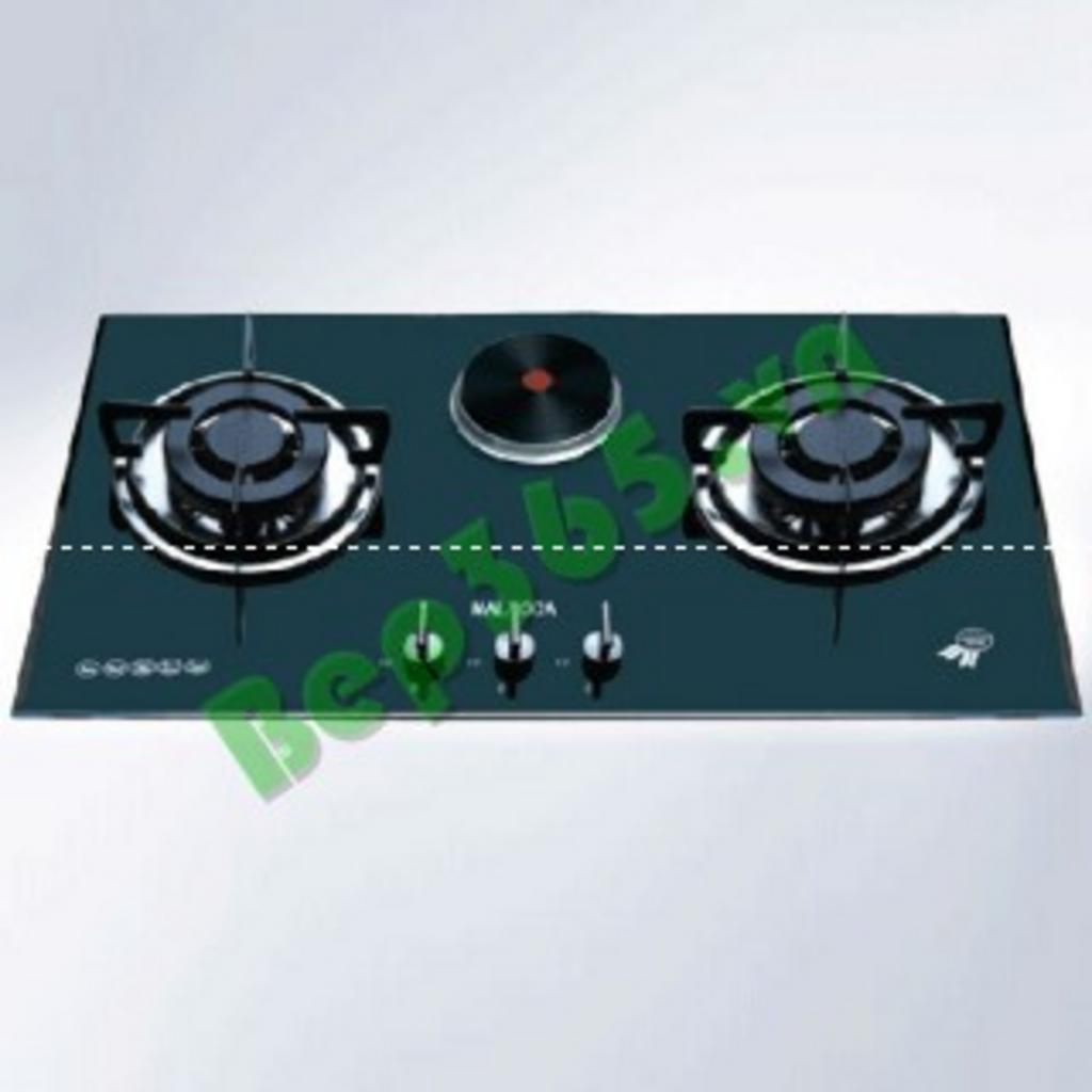 Bếp gas điện Malloca EG 201 mặt kính cường lực đen sáng trong thiết kế âm bàn hiện đại