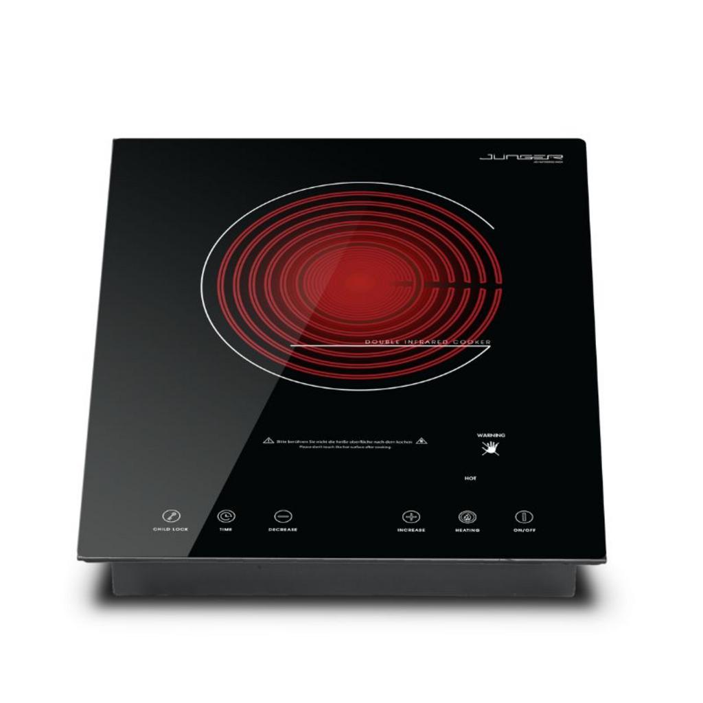 Bếp hồng ngoại đơn Junger IS-19 di động trên bàn bếp hiện đại phong cách Đức ánh sáng tự nhiên