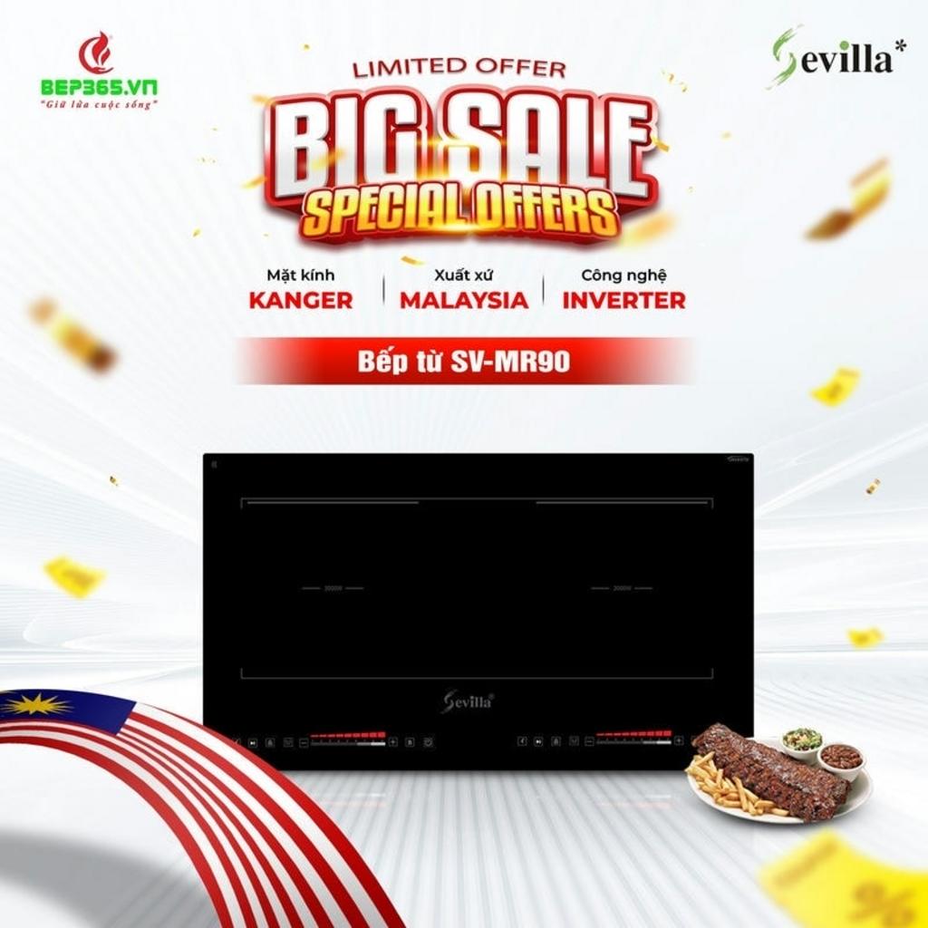 Tổng quan về Bếp từ đôi Sevilla SV-MR90 lắp âm