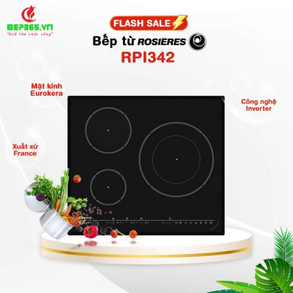 Tổng quan về Bếp từ Rosieres 3 vùng nấu RPI342 lắp âm