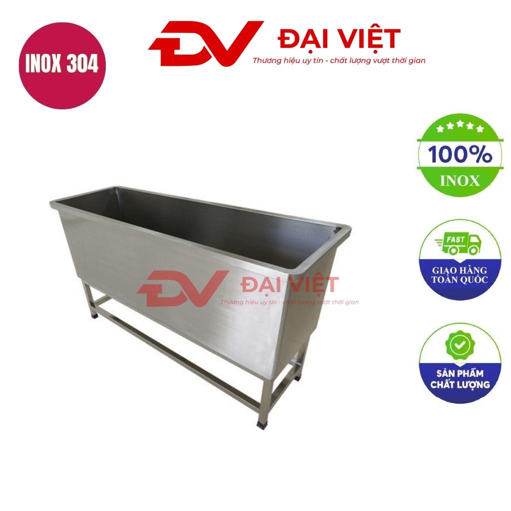 Bồn rửa chén ngoài trời inox 304 tại nhà hàng với chậu lớn và vòi nước kép