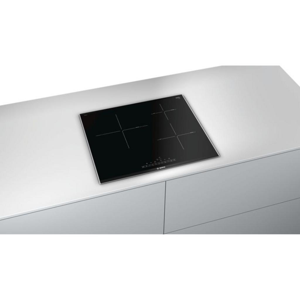 Bếp từ Bosch với mặt kính Schott Ceran và viền nhôm
